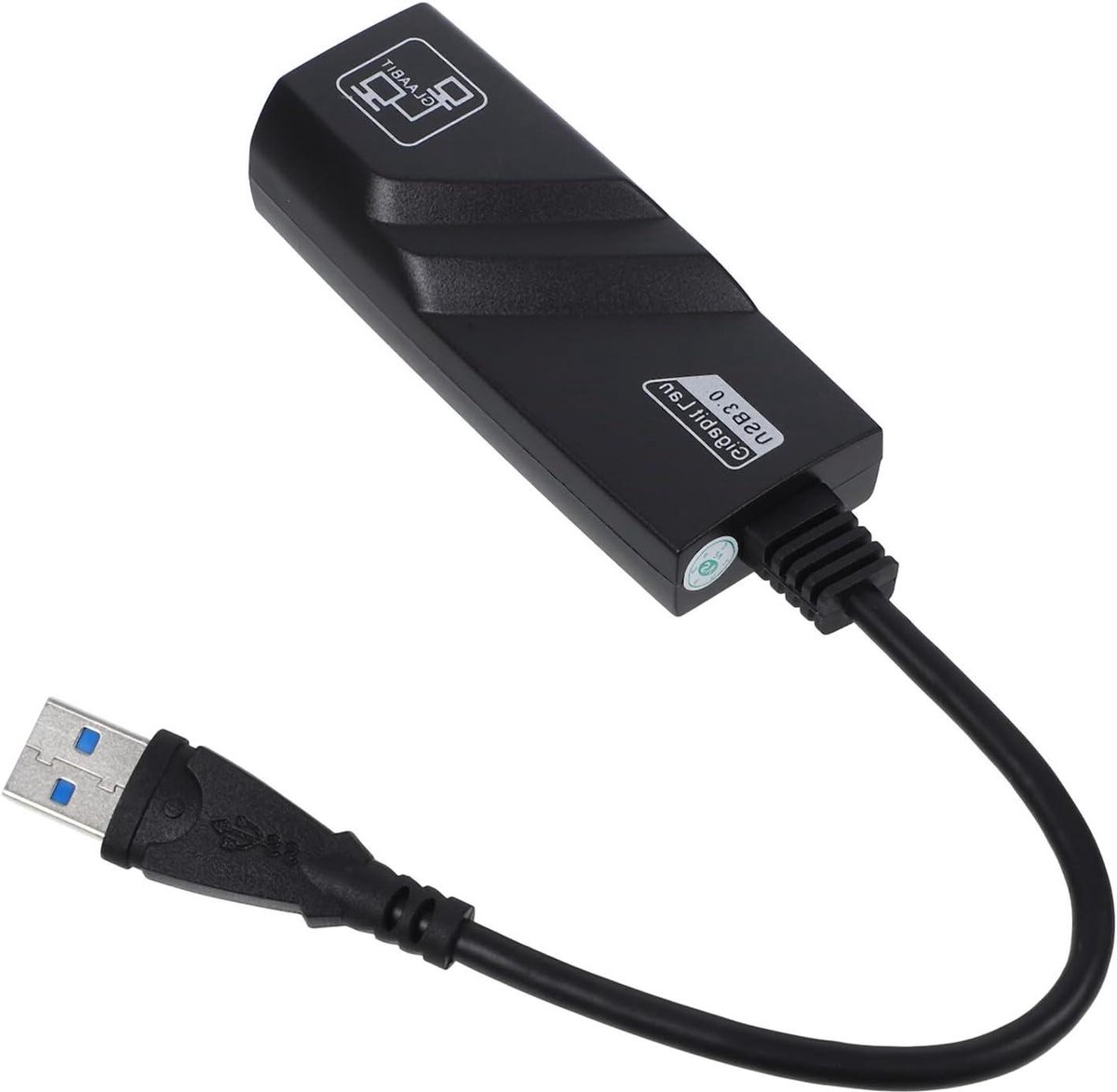USB Ethernet Adapter - Netwerkkaart - Vlotte Verbinding - Zonder Driver Installatie - Gigabit Snelheid - Zwart