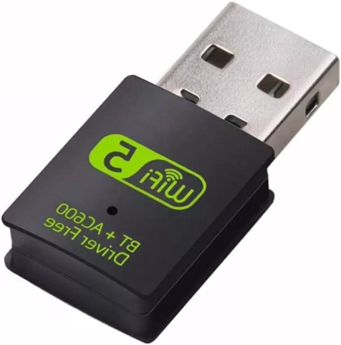 USB WiFi Adapter - Netwerk Dongle - Draadloze Verbinding - Dual Band 600 Mbps - Mini Formaat - Zwart