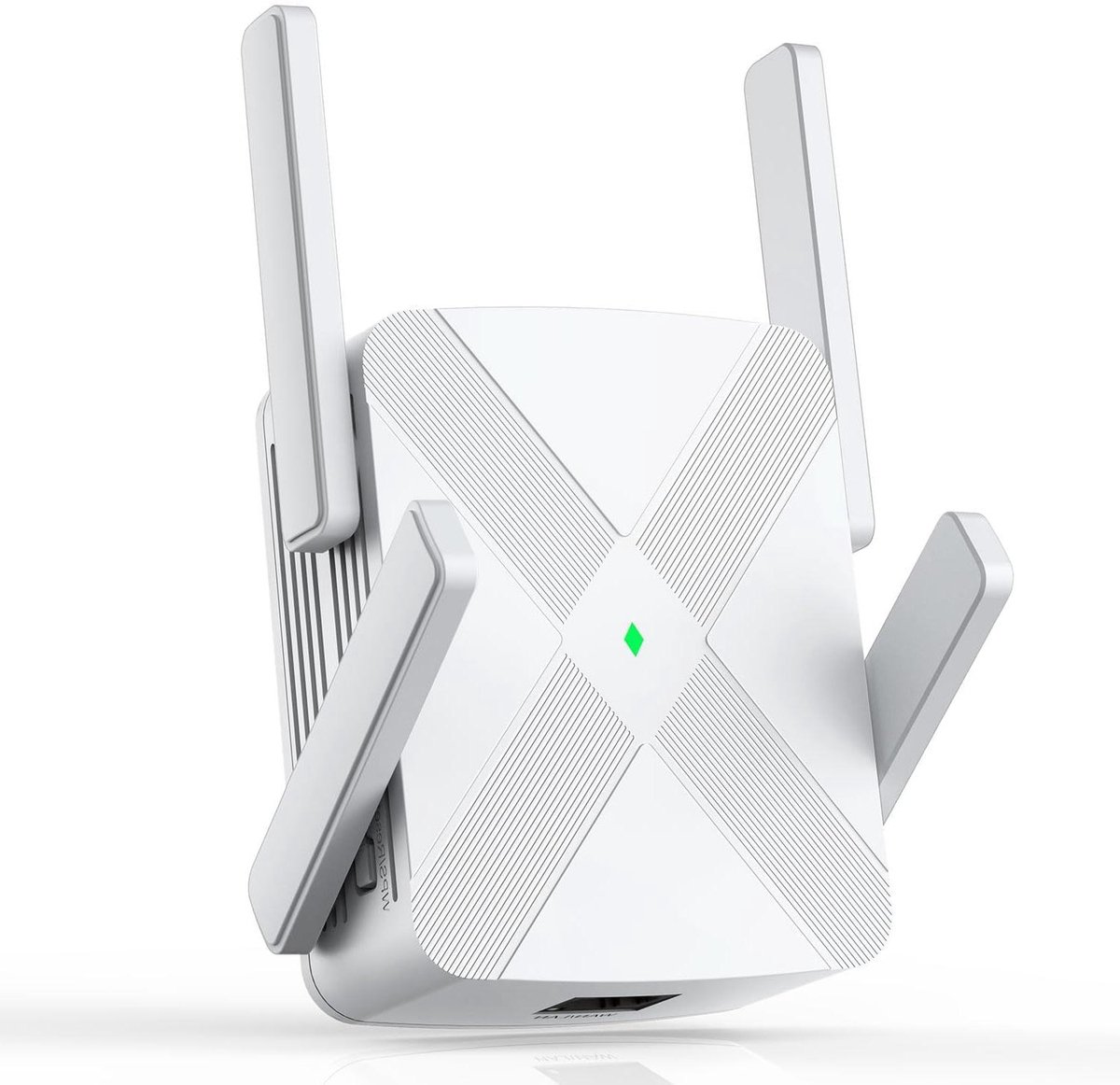 Wifi Versterker - Internet Booster - Draadloze Dekking - Vier Antennes - 1200Mbps - Wit