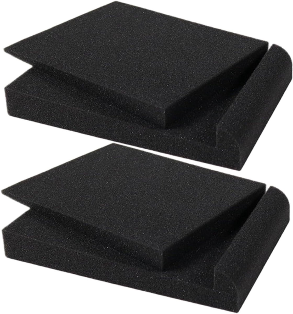 Monitor Isolatie Pads - Speaker Schuim - Nauwkeurig Geluid - Verstelbare Hoek - 2 Stuks 4 Inch - Zwart