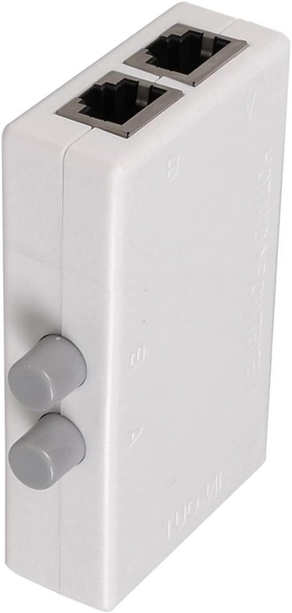 Netwerk Schakelaar - RJ45 Switch - Netwerken Delen - Handmatige Bediening - 100M Bereik - Zwart