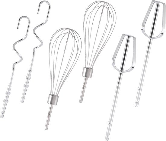 Mixer Accessoires Set - Keuken Gereedschap - Beslag Maken - Verschillende Opzetstukken - 25 x 22 x 5 cm - Zilverkleurig — afbeelding 3