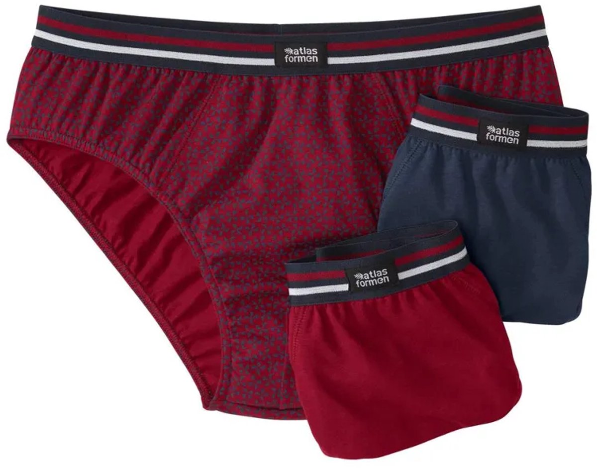 ATLAS FOR MEN - Set van 3 comfortabele onderbroeken - Heren - Verkrijgbaar in grote maten - 4XL