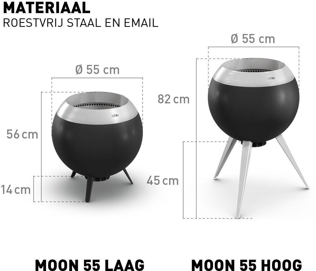 Höfats Moon 55 Vuurkorf - Zilver