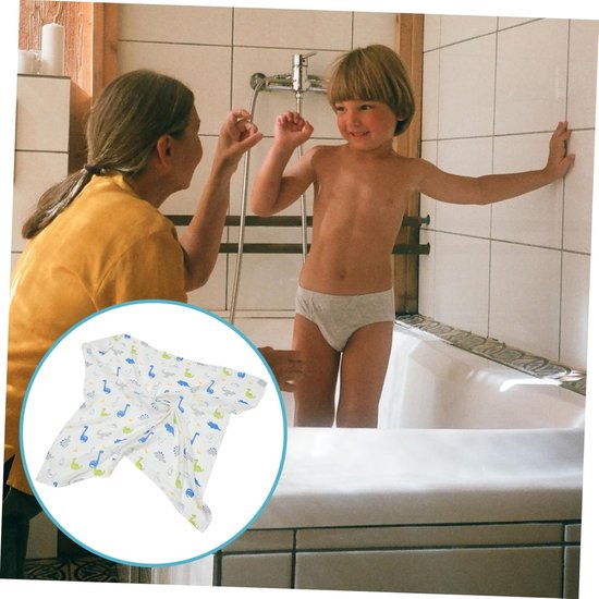 Katoenen Badcape - Baby Handdoek Baby Wrap - Baby Baden - Vier Laags Mousseline - 68 x 64 cm — afbeelding 5