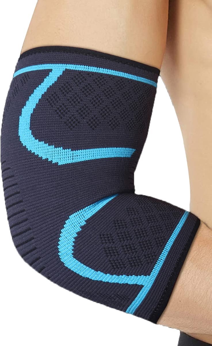 Elleboogbrace - Compressie band elleboog - Steunband - Compression sleeve - Elleboog ondersteuning - Sport brace - Tennisarm ondersteuning - Arm sleeve - Fitness brace - Support - One size - Jonyx