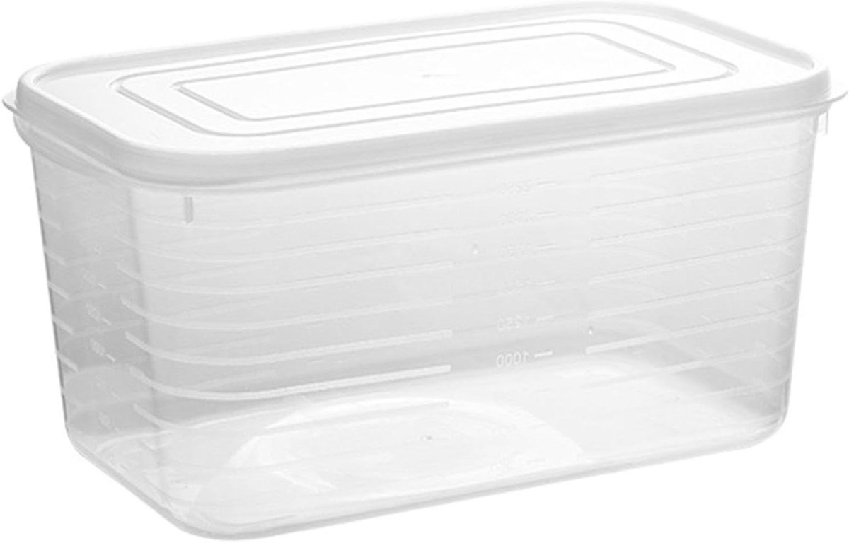 Koelkast Organizer - Opbergbakken - Voedsel Bewaren - Luchtdicht Deksel - 30 x 24 x 12 cm - Transparant