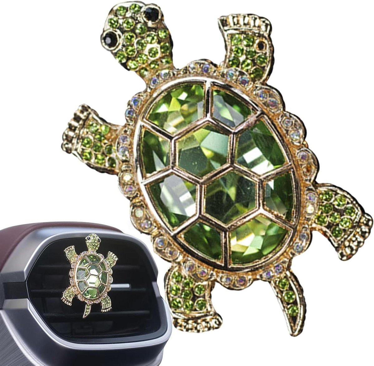 Auto Luchtverfrisser - Ventilatie Clip - Frisse Geur - Schildpad Design - 56 cm - Glanzend
