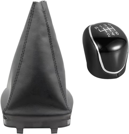 Versnellingspook Knop - Pookknop Handrem - Auto Interieur Upgrade - Ergonomisch Handball Design - 10x10mm - Zwart — afbeelding 4