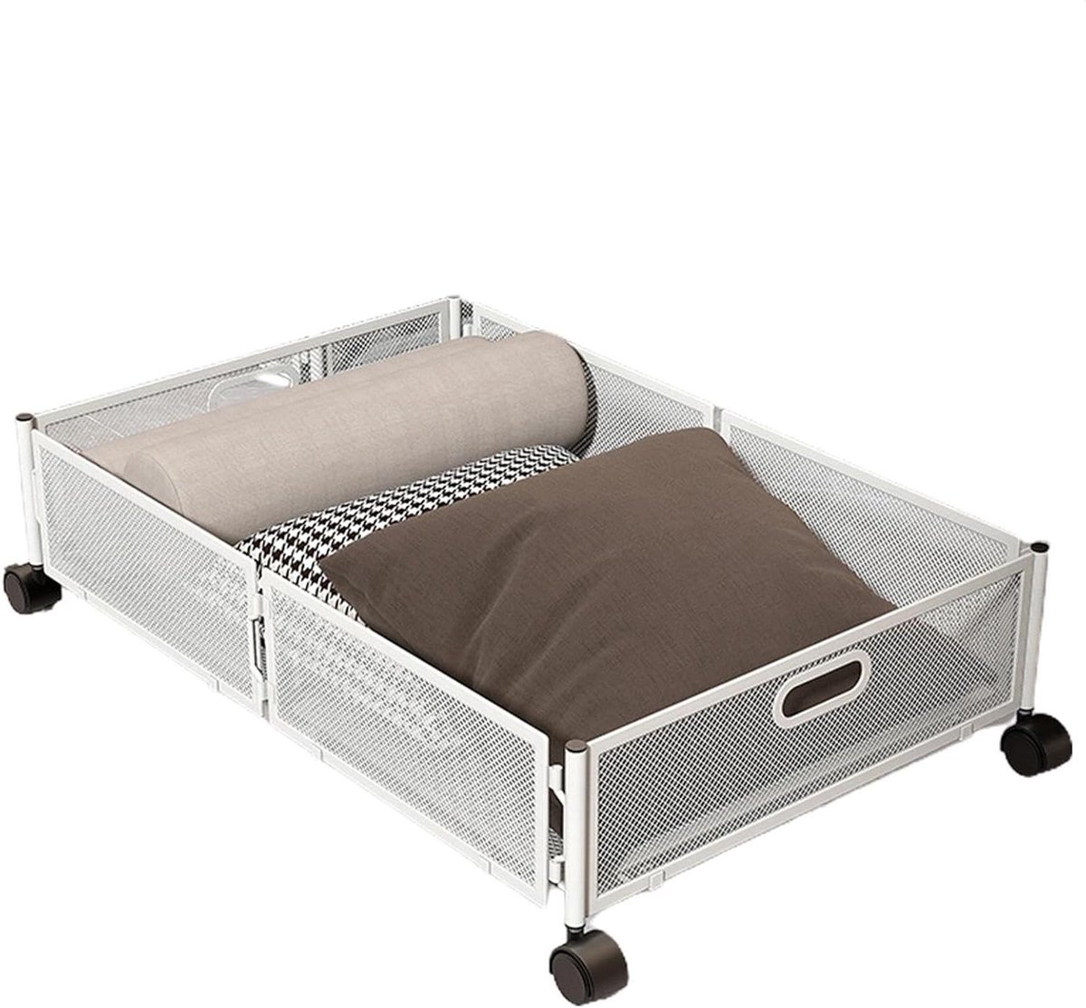 Onderbed Opberger - Lade Onder Bed - Ruimte Organiseren - Met Wielen - 60x40x16 cm - Wit