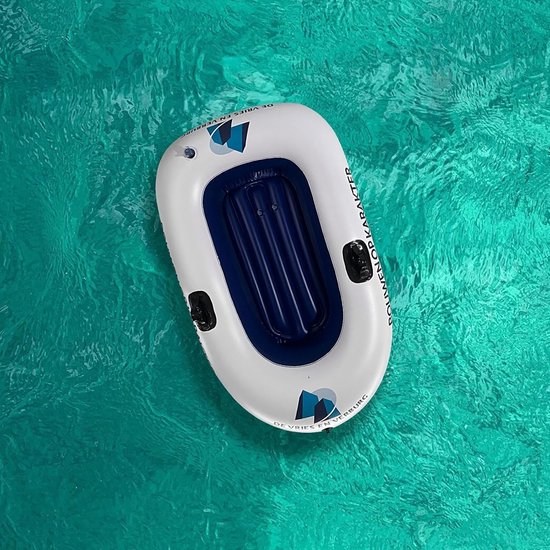 Opblaasboot - Drijvend Vlot - Waterpret - Dubbel Ventiel - 145x91 cm - Blauw — afbeelding 5