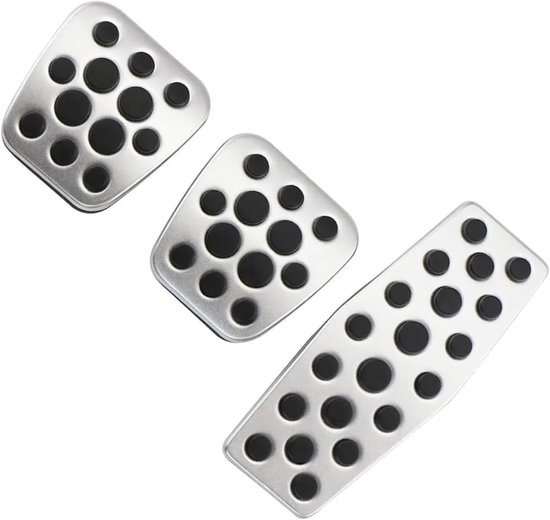 Pedaalkappen Auto - Gaspedaal Covers - Verbeter Rijervaring - Antislip Aluminium - Universele Pasvorm - Zilver — afbeelding 4