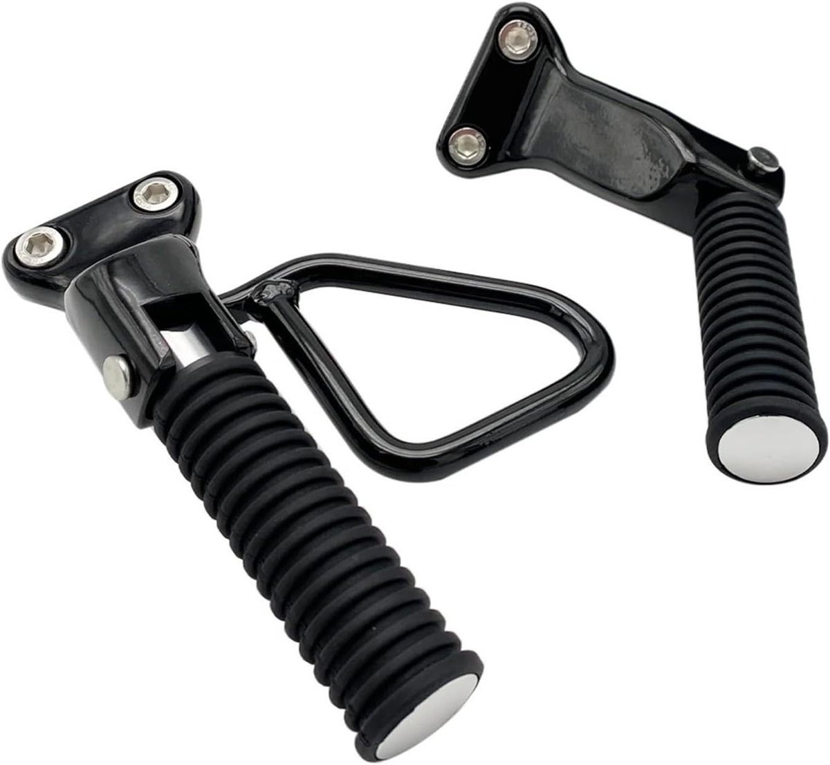 Passagiersvoetsteunen Motor - Rijderssteunen Set - Comfortabel Rijden - Rubberen Demping - 1 set - Zwart