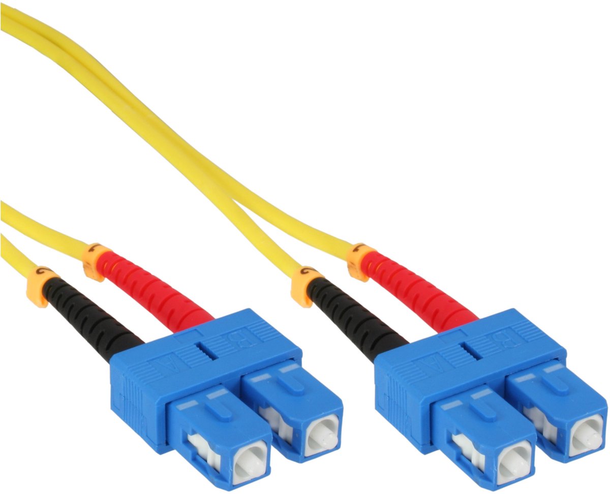 InLine® Fiber optical duplex cable, SC/SC 9/125µm, OS2, 3m