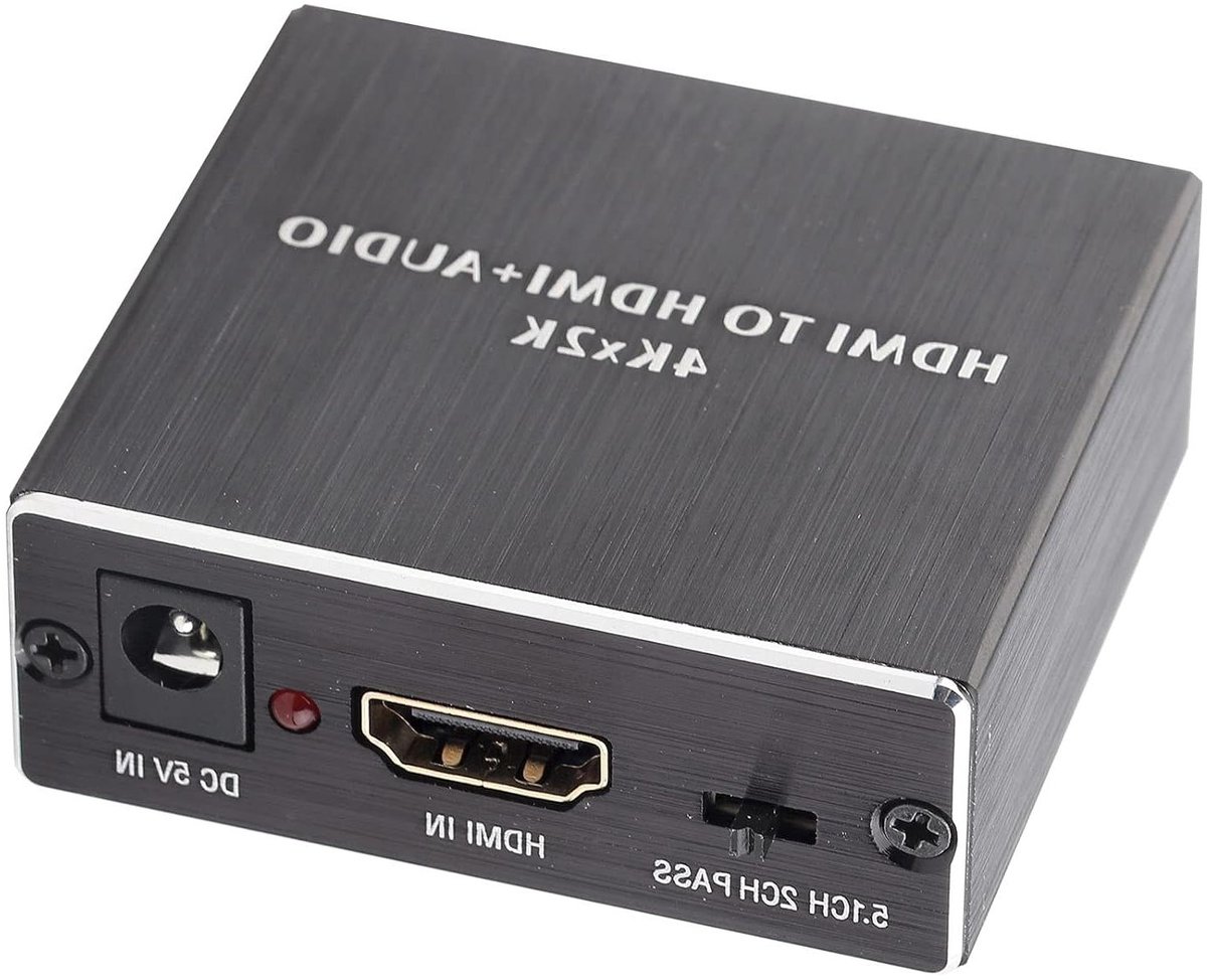 Converter 4K Splitter - Audio Extractor - Media Weergave - SPDIF 3.5mm Uitgang - 13 x 9 x 3 cm