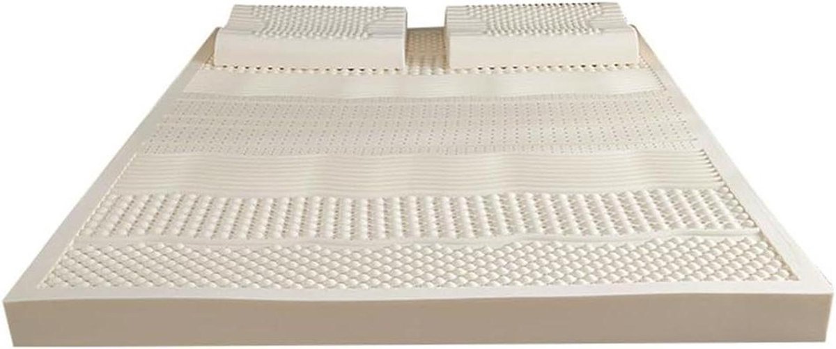 Natuurlijke Latex Matras - Eenpersoons Mat - Rustige Slaap - 7-Zone Comfort - 90 x 210 cm - Wit