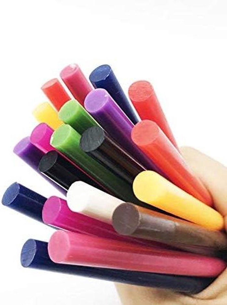 Lijmstiften - Ambachtelijke Stokken - Knutselprojecten Versieren - Levendige Kleuren - 7x100mm 10 Stuks - Transparant