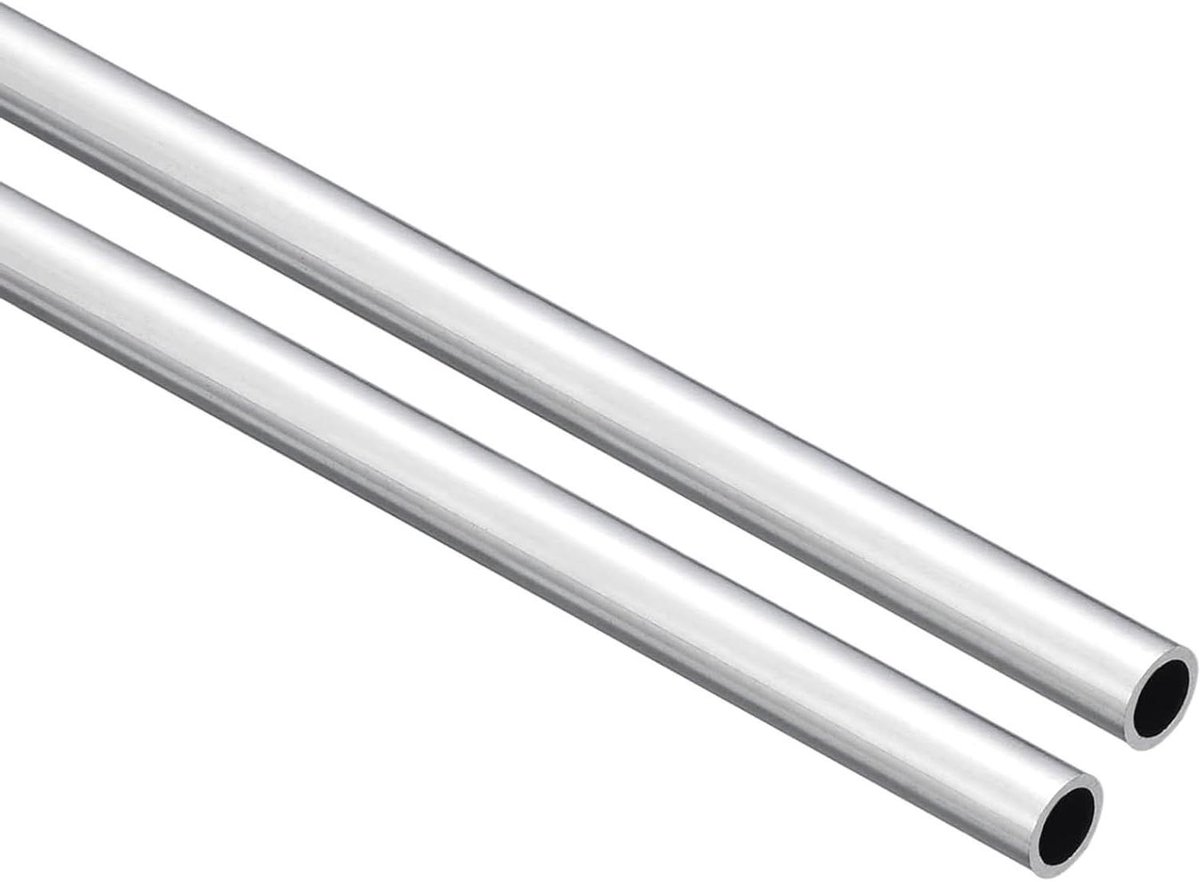 Aluminium Buizen - Ronde Profielen - DIY Projecten - Naadloos Ontwerp - 2x 250mm - Zilver