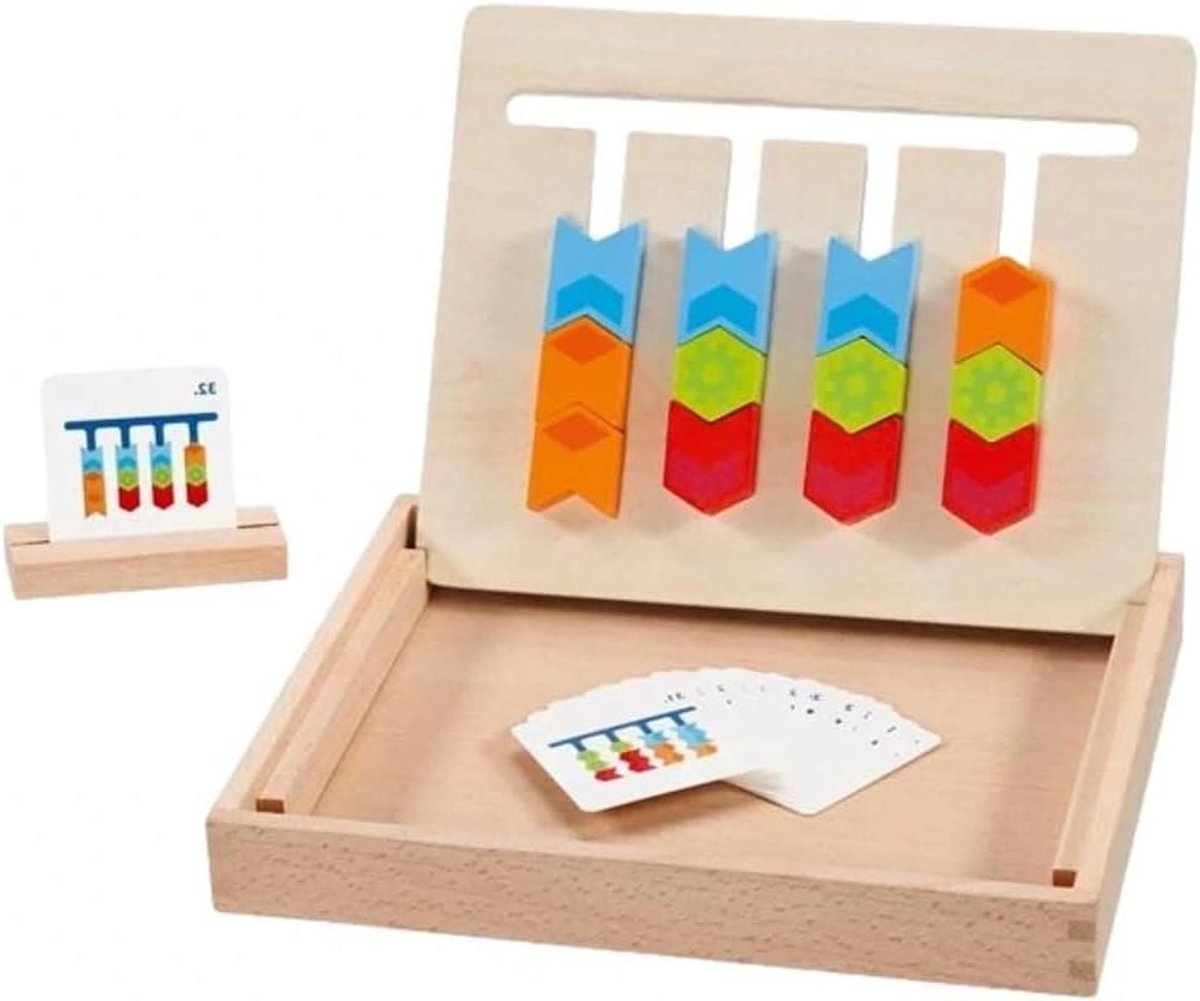 Kleursorteerplank - Houten puzzel Sorteerspel - Kinderen Leren Kleuren - Opvouwbare Houten Doos - 226 x 182 cm - Meerkleurig