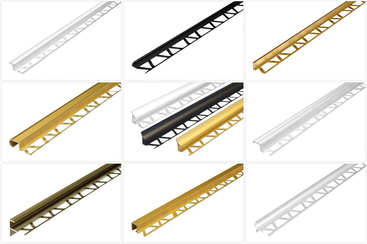 Tegelrail Aluminium - Randprofiel Afdekstrip - Tegels Afwerken - Roestvrij Geanodiseerd - 200 cm - Zilver