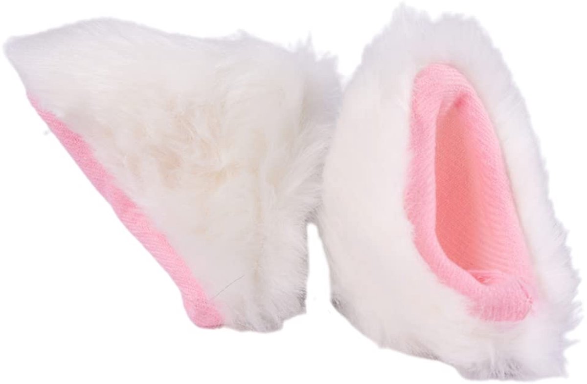 SolidChoice - Helm oren - Pluche kattenoren - Schattige helmaccessoires - Wit / Roze / Grijs / Zwart - Fietshelm - Motorhelm - Geschikt voor skihelm