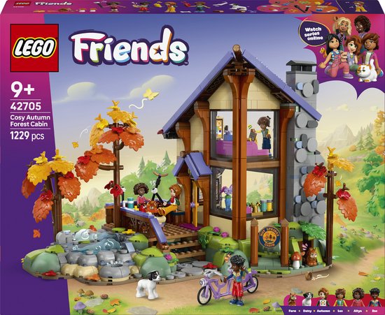 LEGO Friends Gezellige Boshut in de Herfst Speelgoed met Dieren Figuren en Poppetjes 42705