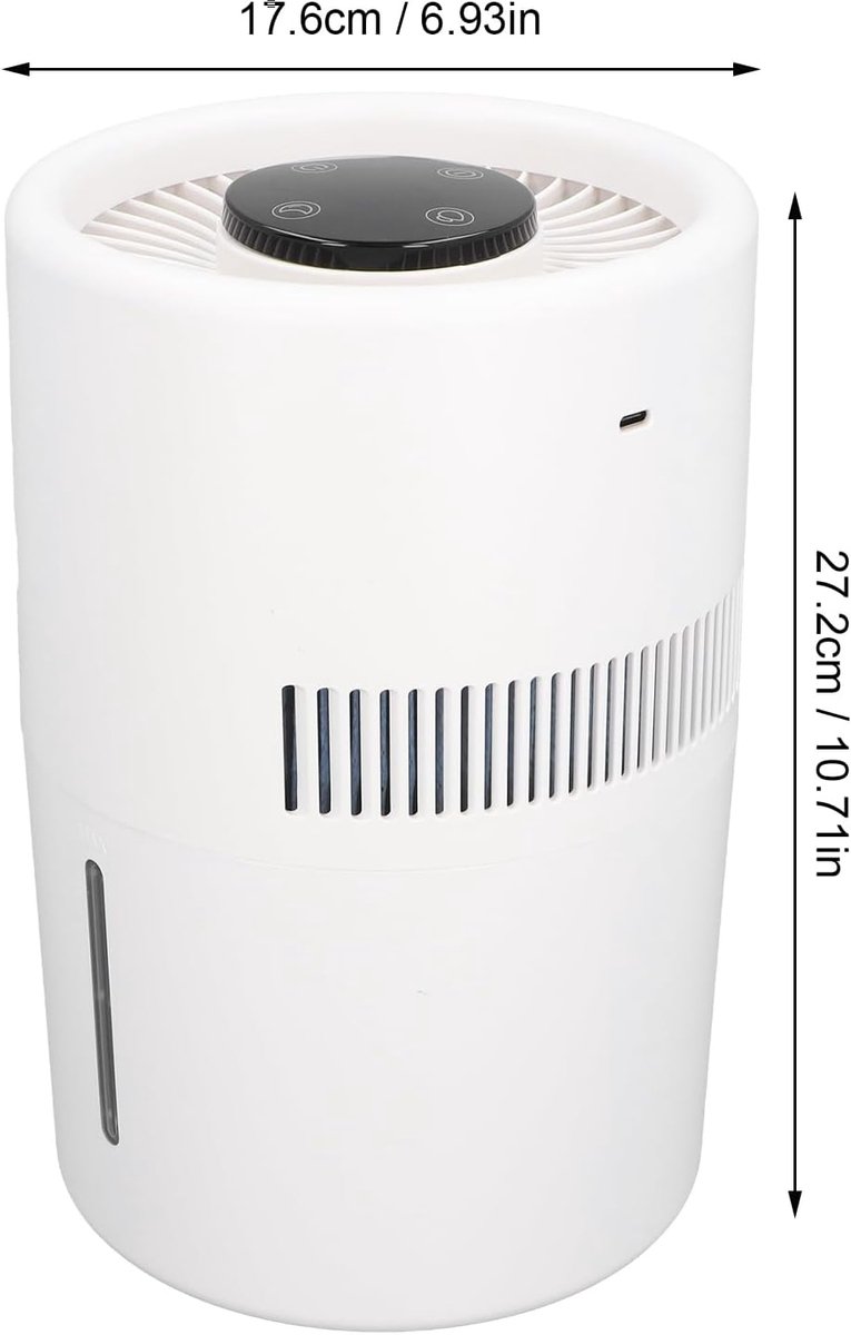 KZQ Luchtbevochtiger En Luchtreiniger Combi 4 Liter Watertank Stille Bediening Wasbaar Filter Voor Slaapkamer Kantoor En Babykamer Dubbele Functie Grote Capaciteit thumbnail 7