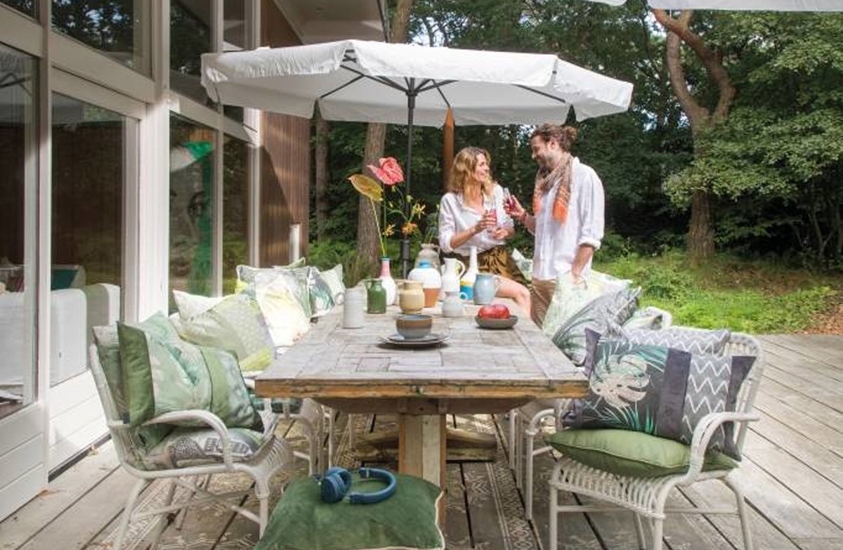Madison - Parasol Flores Rond - 300cm - Lichtgrijs – foto 4