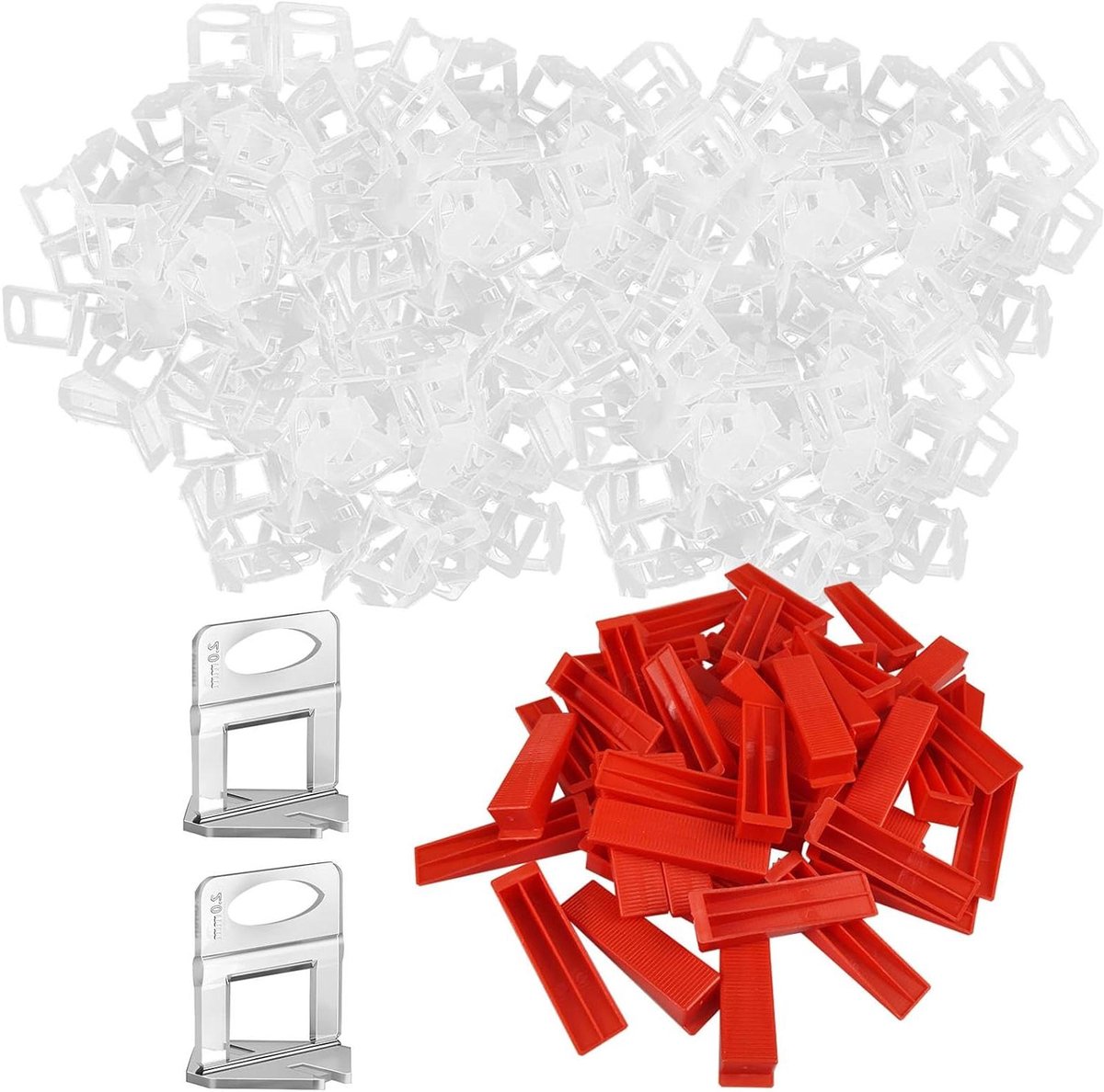 Tegel Nivelleringssysteem - Tegelafstandhouders Clips - Vloer en Wand Plaatsen - Gelijkmatige Tegelvoegen - 2 mm - Niet gespecificeerd