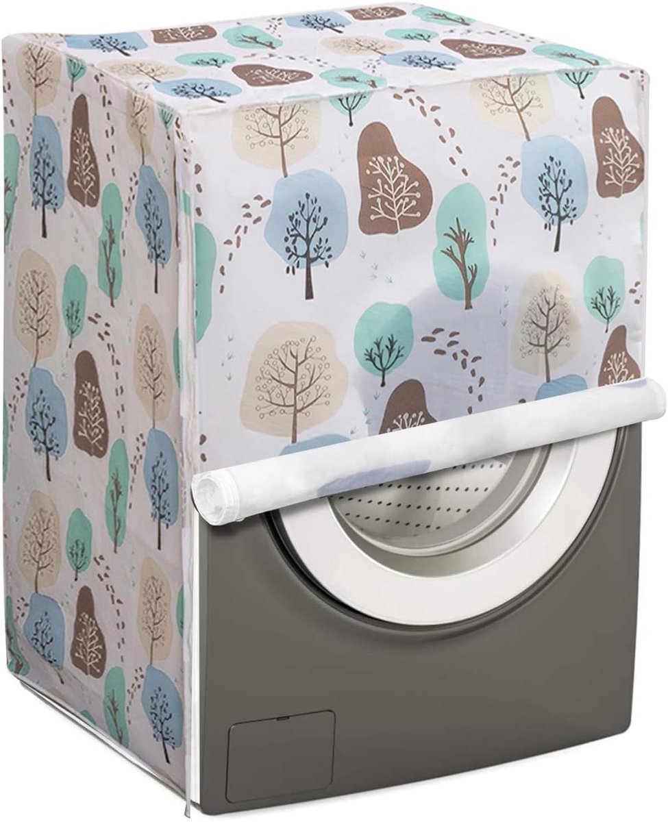 Wasmachinehoes Drogerhoes Apparaatbeschermer Apparaten Beschermen Ritssluiting Voorlader 63 x 62 x 85 cm Grijs