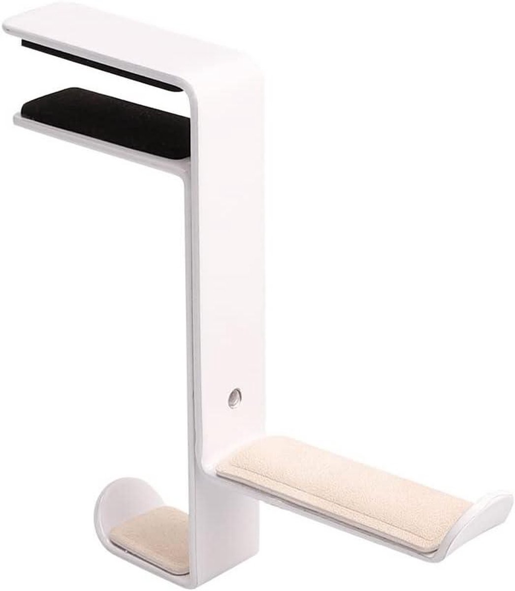 Hoofdtelefoonhouder - Headsetstandaard Metaal - Bureau Organiseren - Stijlvol Ontwerp - 1200 Grams - Wit