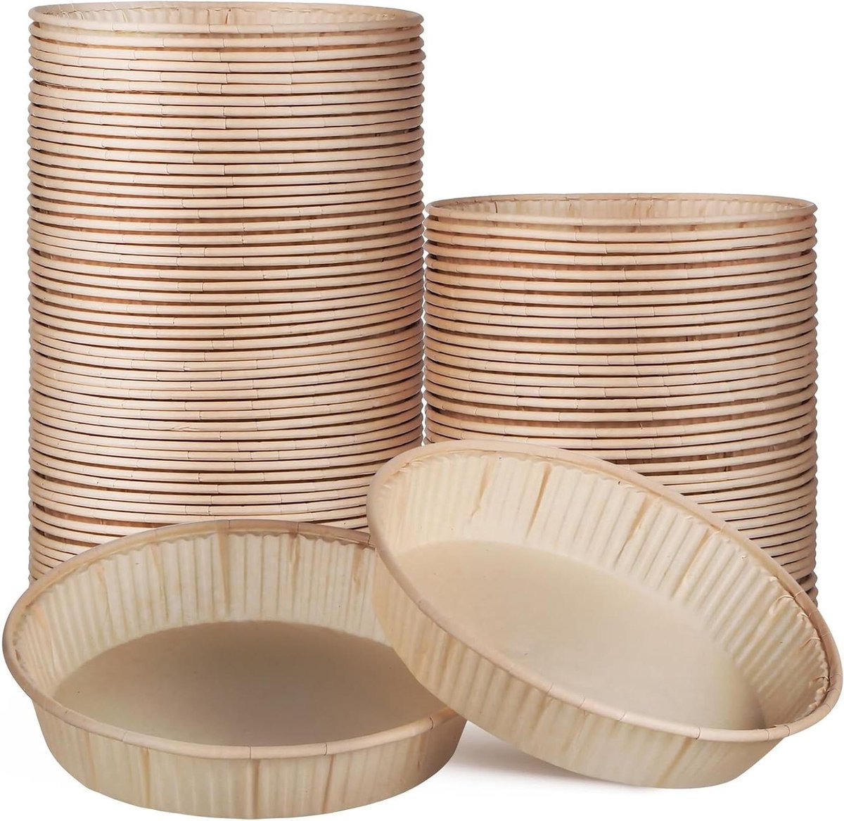 Mini Bakvormpjes - Taartvormpjes Mousse - Desserts Bakken - Antiaanbaklaag - 11 cm - Beige