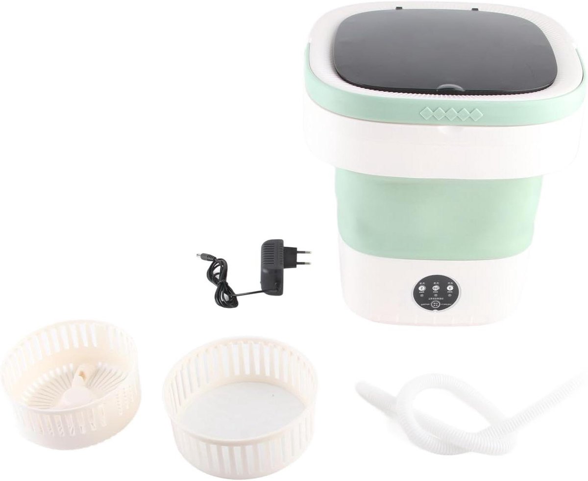 Mini Wasmachine Opvouwbare Wasmachine Draagbare Kleine Wasjes Doen Volledig Automatische Werking 7.5L Groen