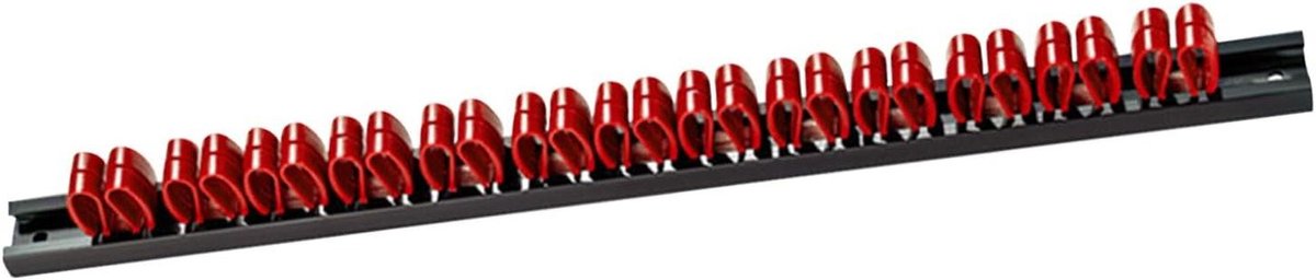 Gereedschap Organizer - Werkplaats Rek - Gereedschap Opbergen - Muurbevestiging - 35x34x2cm - Rood