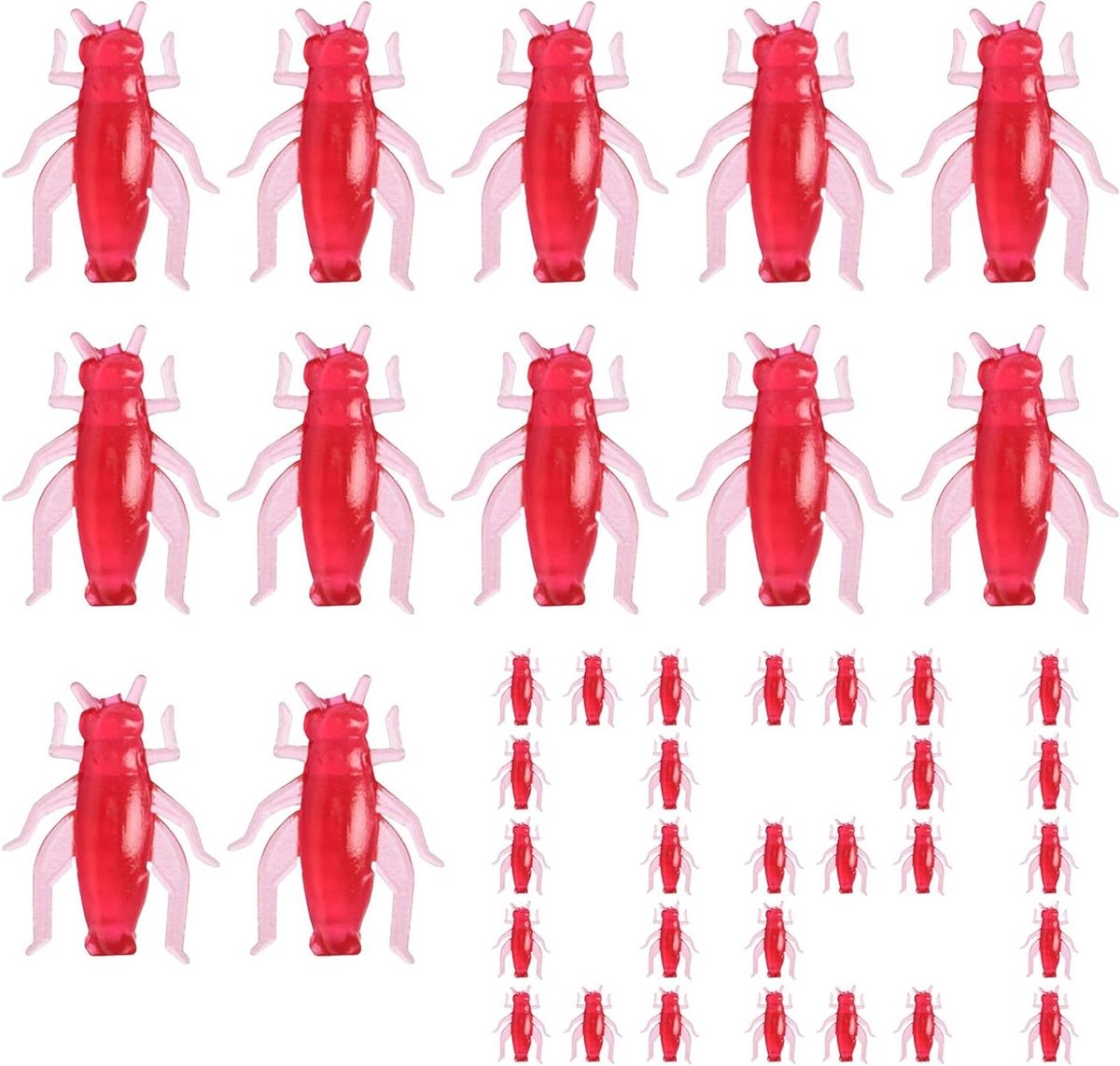 Kunstaas Worm Set - Vis Aas Jig - Vissen Vangen - Biomimetisch Ontwerp - 150 stuks - Rood