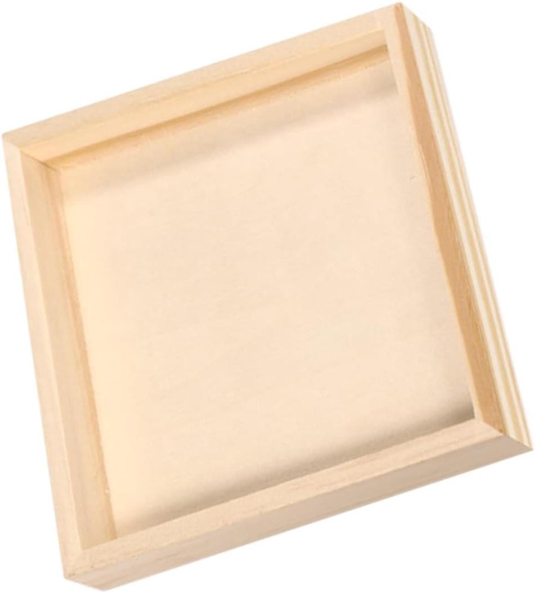 Puzzellade Organizer - Puzzelbak Sorteer - Puzzels Sorteren - Minimalistisch Houten Ontwerp - 14 x 14 x 1.8 cm - Beige