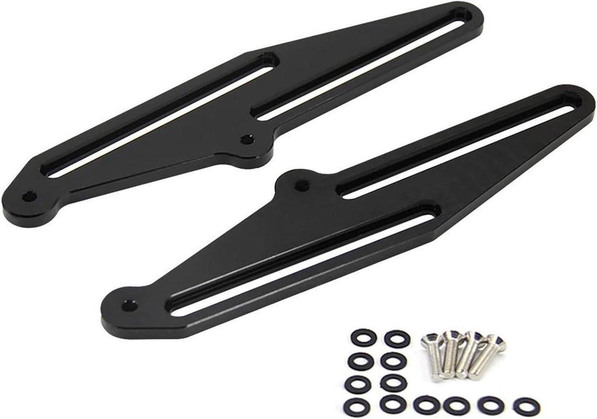 Motorcycle Windshield Adjusters - Wind Deflectors Bracket - Comfortabel Rijden - Verstelbare Luchtstroom - 2 Stuks - Zwart
