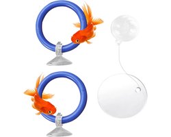 Aquarium Voederring - Voerring Vis - Interactief Voeren - Met Zuignap - 15 x 8 x 5 cm - Enkel attribuut