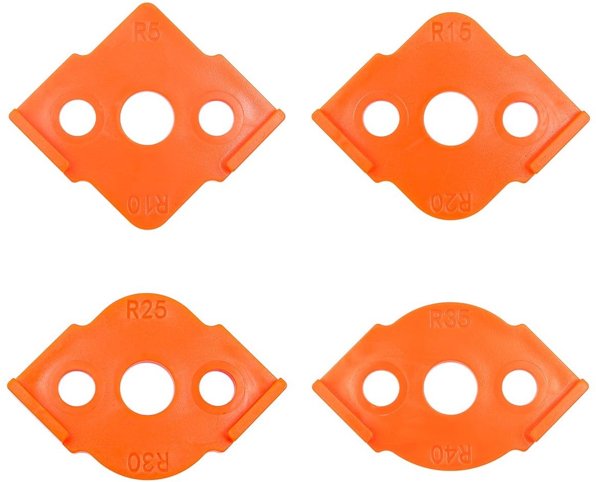 ONF3 - Router Templates voor Houtbewerking - 4 Stuks - Half Ronde Hoek Locators R5-R40 - Precisie en nauwkeurigheid - Ideaal voor houtbewerking ...
