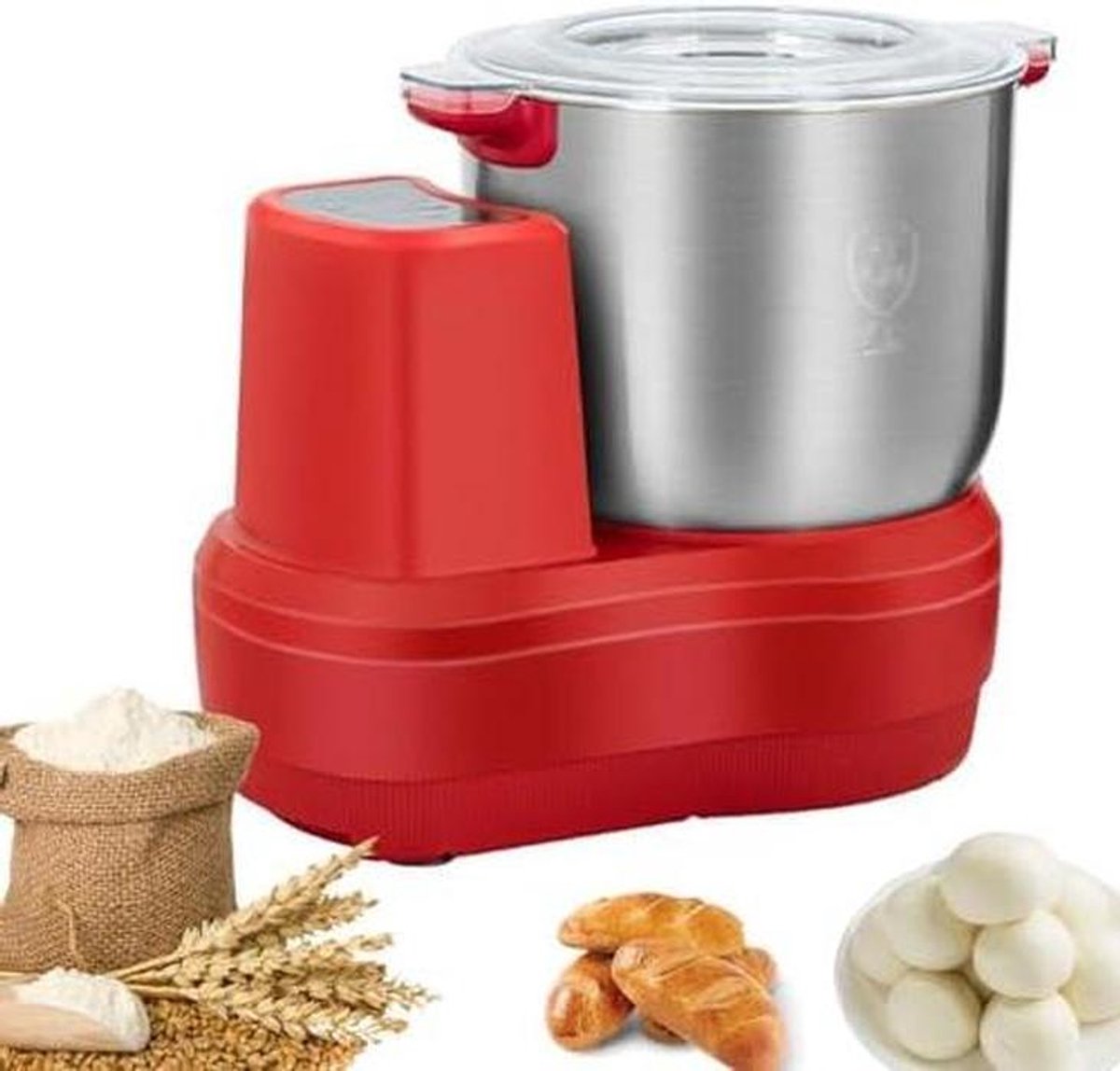 Elektrische Kneedmachine - Deegmixer Bakker - Brood Bakken - Met Gistingsfunctie - 12L Kom - Zilver