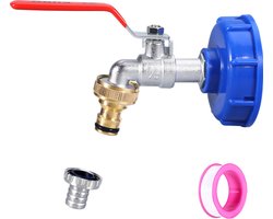 Kraan Geschikt voor IBC-tanks, met adapter, 1/2-inch aluminium kraan