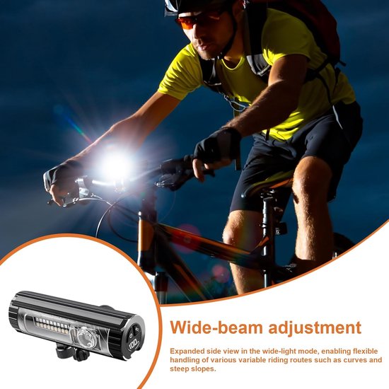 VHV - Fietsverlichting USB-C Oplaadbaar - LED Koplamp Fiets voor Nacht Rijden - magnetische montage - voor Mountainbike, Racefiets, Stadsfiets, E-bike en Woon-Werkverkeer — afbeelding 2