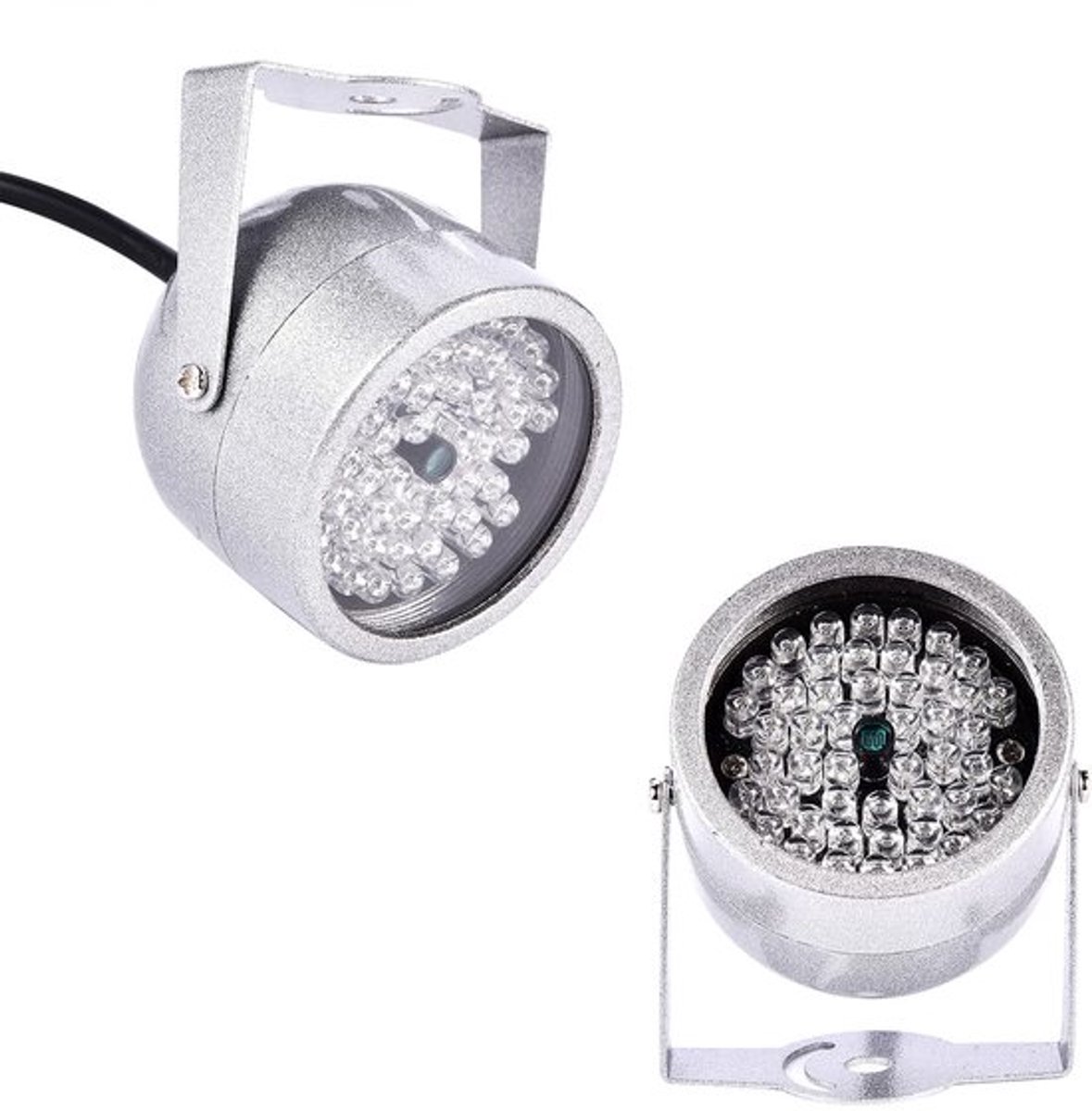 Infraroodverlichting, 48 LED's met een brede stralingshoek van 60 graden, waterdichte LED-infraroodlamp met automatische CDS-vermogensregeling voor auto's, CCTV-camera's en beveiligingscamera's.