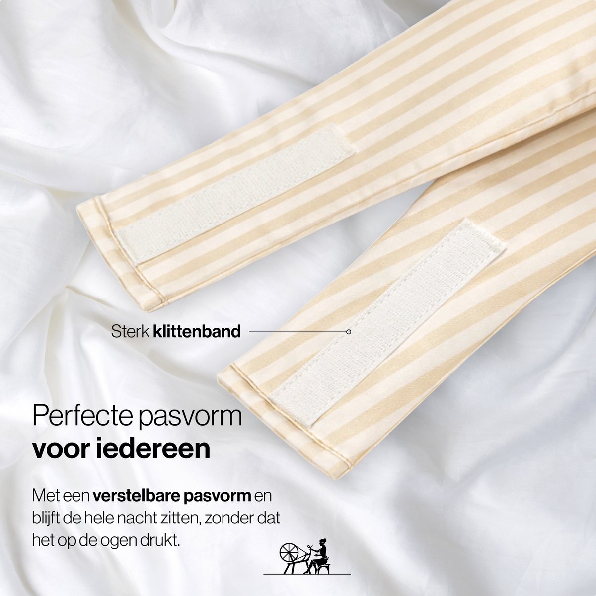 Dore & Rose - Slaapmasker - Oogmasker - Zijden Slaapmasker Voor Mannen en Vrouwen - Deep Sleep Mask - Eye Mask - Verduisterend - Wallen - Geel - Nº 94 La Lumiére du Matin — afbeelding 7