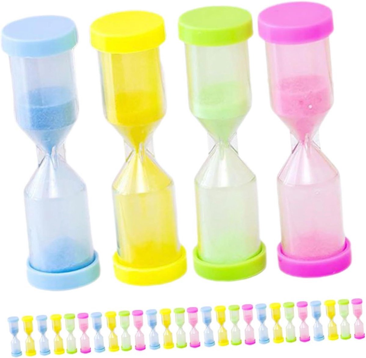 Zandloper Speelgoed - Uurglas Timer - Tijd Meten - Decoratief Design - 7x7x2 cm - Zoals Getoond