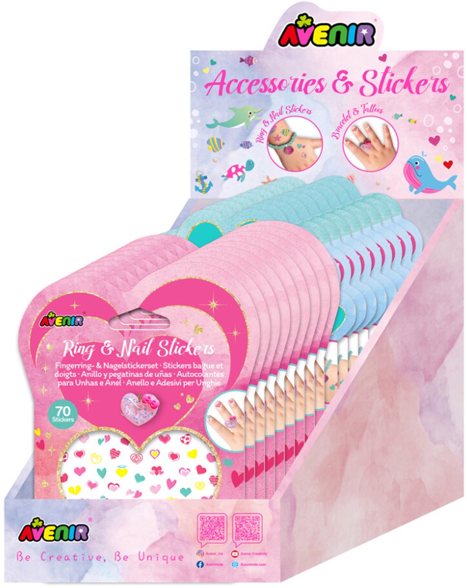 Avenir creatieve set ring en nagelstickers armband tatoeages kinderen.