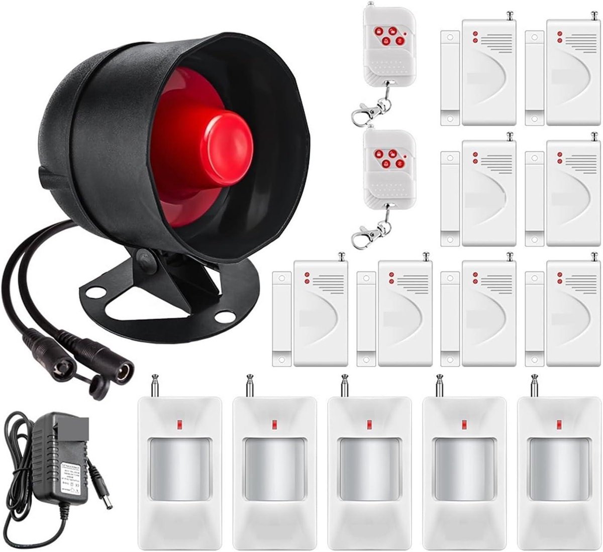 Draadloos Alarmsysteem - WIFI Beveiliging Kit - Woning Beveiligen - App Meldingen Ontvangen - 50 Zones - Wit