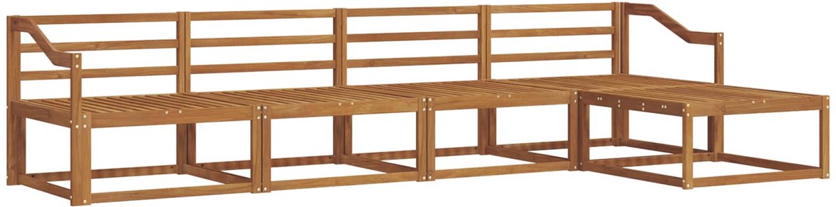 vidaXL Buiten - bank - set - 5 - st - 5-zits - Naturel - Massief - Acacia - Hout