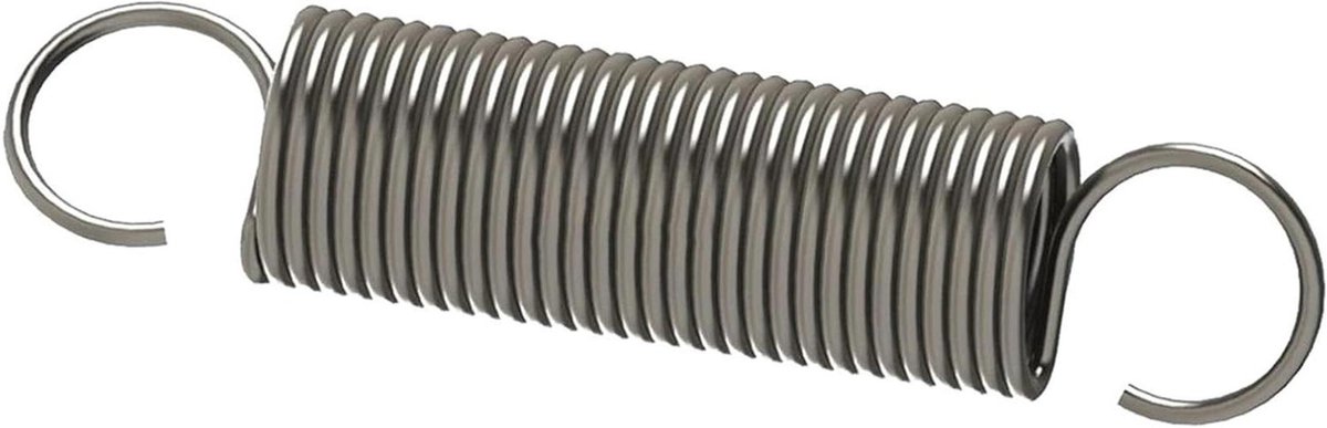 Trekveren Roestvrij Staal - Spiraalveren Pullback - Apparaten Reparatie - Corrosiebestendig Hoge Sterkte - 100mm x 10mm - Zilverkleurig