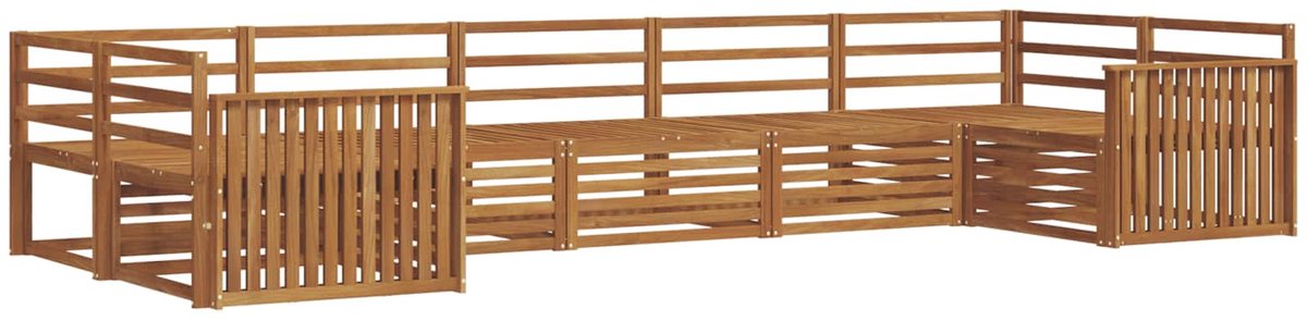 vidaXL Buiten - bank - set - 7 - st - 7-zits - Naturel - Massief - Acacia - Hout